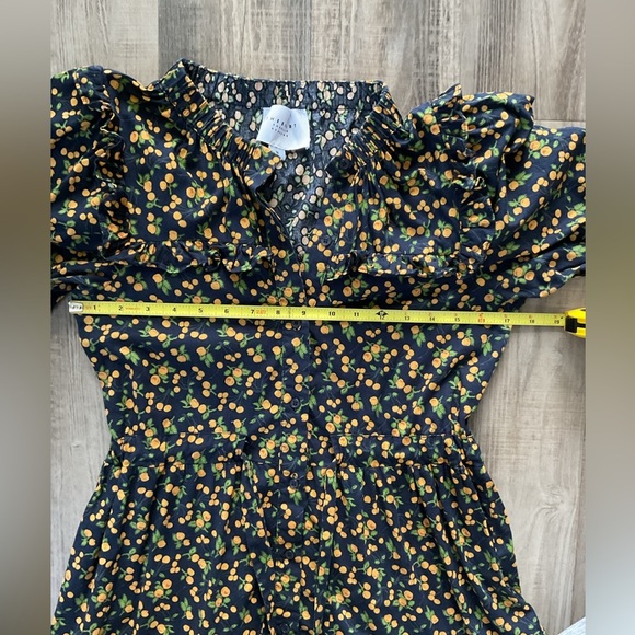 the shirt rochelle behrens navy dress with oranges Size Medium - Picture 4 of 5
